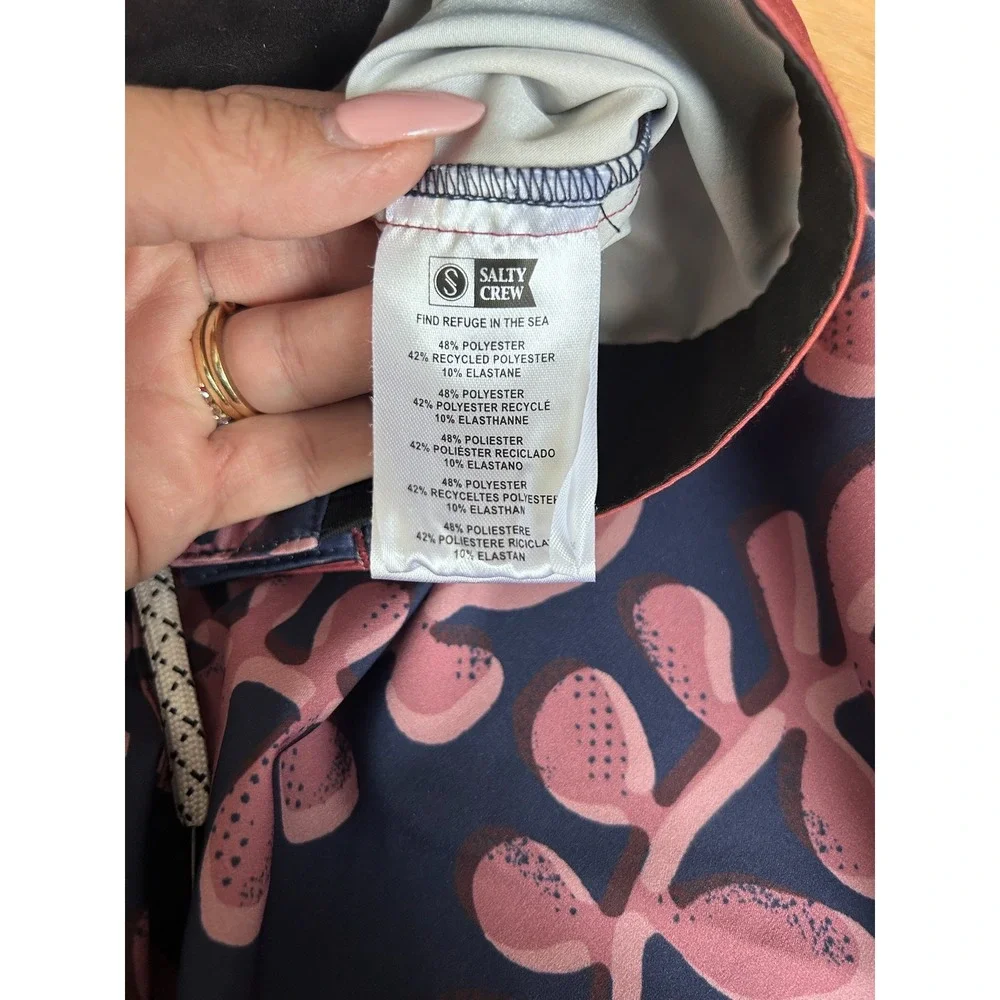 Salty Crew Mens 34 Board Shorts Navy Kelp Print Quick Dry Stretch Swim Trunks‎